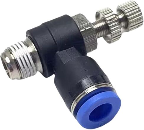 SL هوائي موصل سريع تعديل صمام الخانق بوصة أنبوب بولي يوريثان 5/16 "1/4" 3/8 "1/2" الخيط الأمريكي NPT1/8 1/4 3/8 1/2(SL 3l8-NPT1l4) in Kuwait