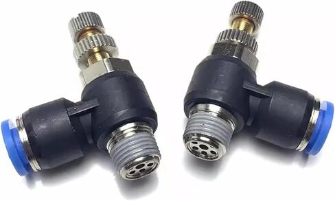 SL Pneumatic Quick Connector Adjustment Throttle Valve inch PU pipe 5/16 "1/4" 3/8 "1/2" American Thread NPT1/8 1/4 3/8 1/2(SL 3l8-NPT1l4) in Saudi Arabia