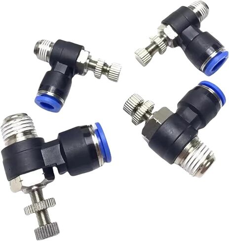 SL Pneumatic Quick Connector Adjustment Throttle Valve inch PU pipe 5/16 "1/4" 3/8 "1/2" American Thread NPT1/8 1/4 3/8 1/2(SL 3l8-NPT1l4) in Saudi Arabia