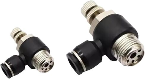 SL هوائي موصل سريع خنق صمام بوصة الأنابيب 5/16 1/4 3/8 1/2 بوصة بولي Air أنابيب الهواء موضوع خارجي BSPT1/8 1/4 3/8 1/2 ﻿(SL 1l2-PT1l2) in Kuwait