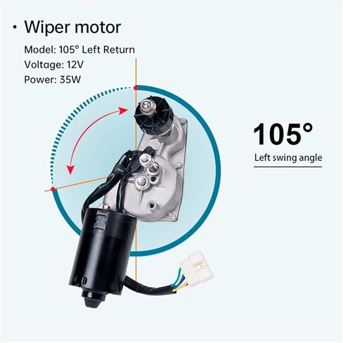 Marine Windshield Wiper Motor Kit 12V 24V Adjustable Yacht Boat System With Arm and Blade in Kuwait