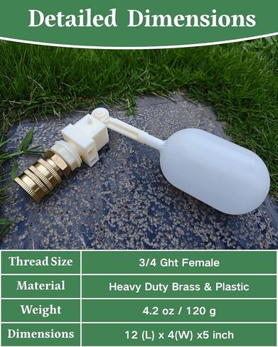 6018058 Universal Water Level Float Valve with Brass Adapter for All Evaporative Cooler Models:MC18,MC26,MC37,MC61,MC92,M150,M250,M350 in Saudi Arabia
