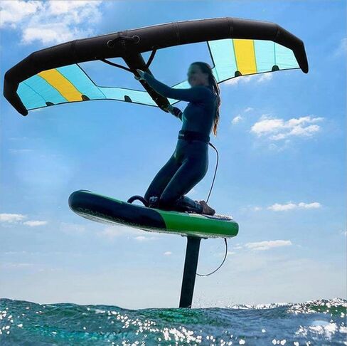 Inflatable Surfboard for Windsurfing and Wing Surfing, Portable Sail for Water and Snow Ski Surfing in Kuwait