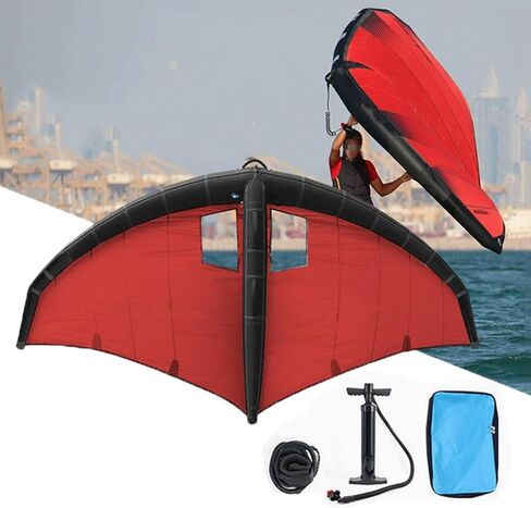 Windsurfing Inflatable Wing,Wind Wingfoil and Hydrofoil Board, Handheld Surf Sail, with Window, for Water Sports, Kiteboarding, Surfing in Saudi Arabia