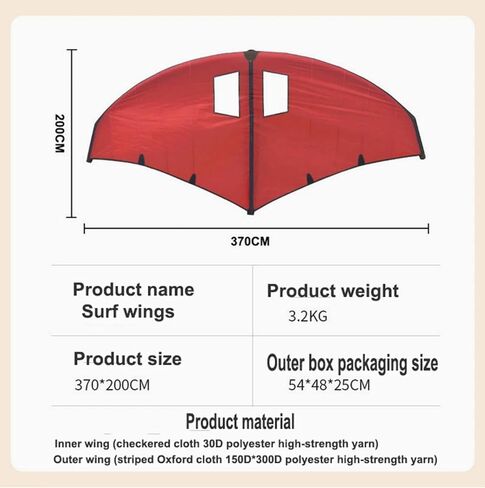 Inflatable Surfboard for Windsurfing and Wing Surfing, Portable Surfboard Sail, Handheld Foil Wing Kite for Water Features and Snow Ski Surfing in Kuwait
