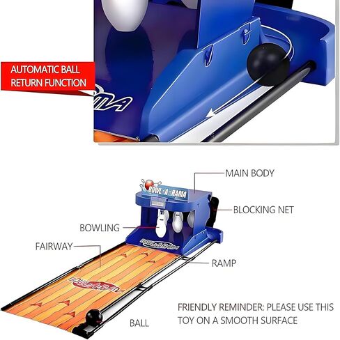 Electric Bowling Alley Game for Kids - Indoor Interactive Sports Toy, Automatic Return, LED Scoreboard & Sound Effects, Family Fun Bowling Set - 3.5m Long in Saudi Arabia