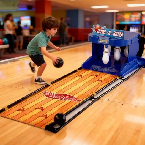 Home Bowling Game Machine, Foldable Indoor Electronic Bowling Alley with LED Scoreboard, Fun Family Activity, 2m Long, Ideal for Kids and Adults, Perfect for Parties in Saudi Arabia