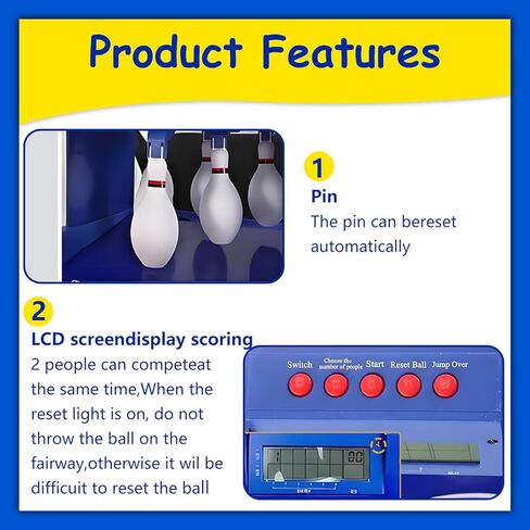 Home Bowling Alley Electric Machine - Electronic Bowling Game with LED Scoreboard, Automatic Reset, Lighting & Sound Effects for Kids & Adults - 3.5m/11.5ft Fun in Saudi Arabia