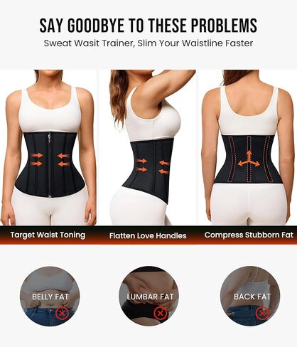 Junlan Sweat Waist Trainer for Women - Corset Sweat Band for Working Out in Saudi Arabia