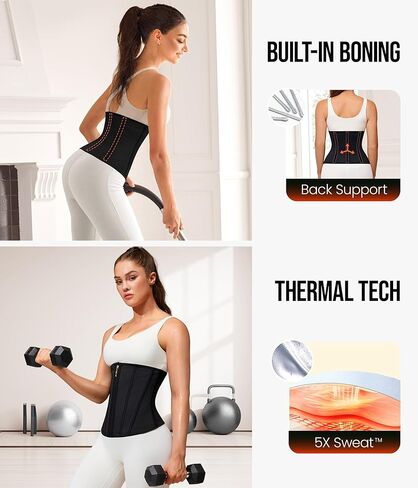 Junlan Sweat Waist Trainer for Women - Corset Sweat Band for Working Out in Saudi Arabia