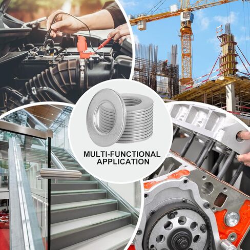 1 "غسالات مسطحة من الفولاذ المقاوم للصدأ - 2" القطر الخارجي، 304 (18-8) غسالات معدنية من الفولاذ المقاوم للصدأ للبراغي، عبوة من 10 قطع in Kuwait