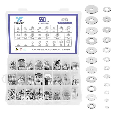 مجموعة متنوعة من 360 قطعة من غسالات النحاس - 10 مقاسات مترية من غسالات سحق النحاس M5 M6 M8 M10 M12 M14، غسالات إغلاق مسطحة لقابس تصريف الزيت، السيارات، السباكة، الهيدروليكية، الوقود، أنظمة درجة الحرارة العالية in Kuwait