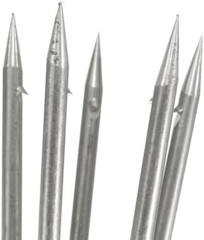 Silver 4pcs 5Prong Barbed Stainless Steel M8 Thread 16cmx4.5cm Spear Gig Silver 4pcs 5Prong Barbed Stainless Steel M8 Thread 16cmx4.5cm Spear Gig in Saudi Arabia