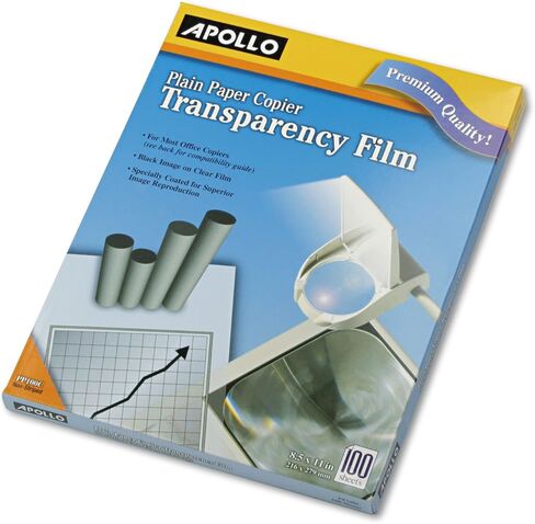 Apollo Transparency Film, 8-1/2 x11", 100/BX, Black on Clear in Saudi Arabia