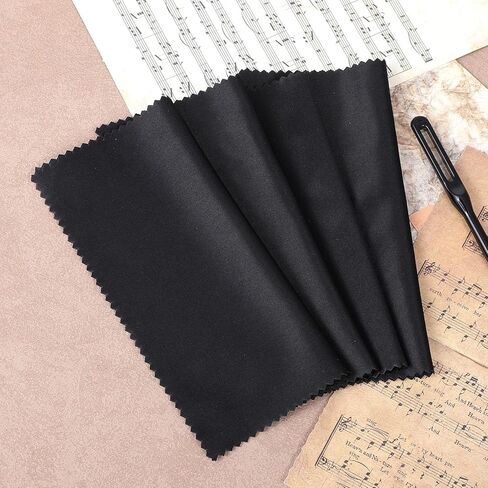 Flute Cleaning Kit, Flute Cleaning Rod with 4 pcs Flutes Cleanings Cloth FluteCleaner with Flutess Polishing Cloth Flutes Cleanings Tools for Flutess Maintenance (Black) in Saudi Arabia
