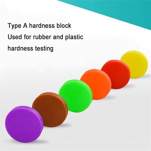 Shore Hardness Block, 6Pcs Type A Plastic Rubber Hardness Tester, Round Standard Block Kit, with Storage Box, for Rubber Hardness Test in Saudi Arabia