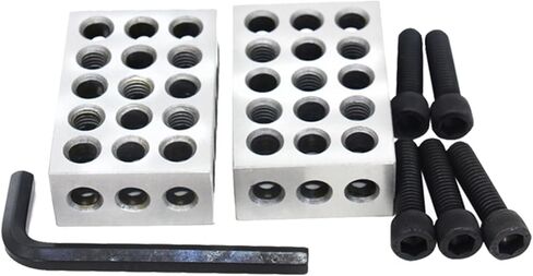 Precision Block 1-2-3 Inch Size Clamping Block Set Metric Size 2pcs 23 Holes Parallel Blocks Precise Measurements in Saudi Arabia