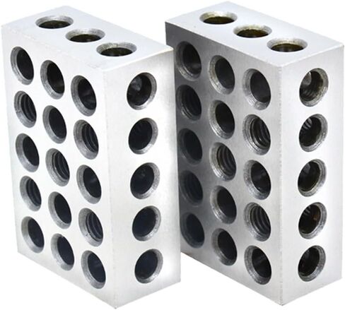 Precision Block 1-2-3 Inch Size Clamping Block Set Metric Size 2pcs 23 Holes Parallel Blocks Precise Measurements in Saudi Arabia