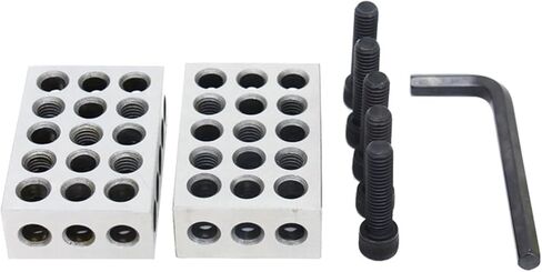 Precision Block 1-2-3 Inch Size Clamping Block Set Metric Size 2pcs 23 Holes Parallel Blocks Precise Measurements in Saudi Arabia