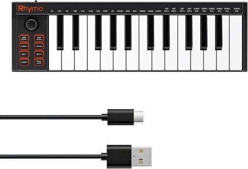 Mini MIDI Keyboard, 25 Key MIDI Controller for Beginner with Velocity-Sensitive Mini Keys, Professional Beat Maker and Keytar for Keyboard Music Production in Kuwait