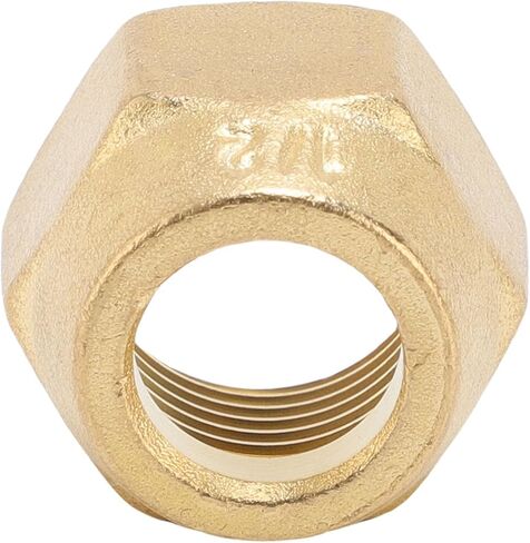 10X Flared nut, 1/2 inch thickened brass flared pipe fitting, for extending and connecting copper pipes in air conditioning systems in Saudi Arabia