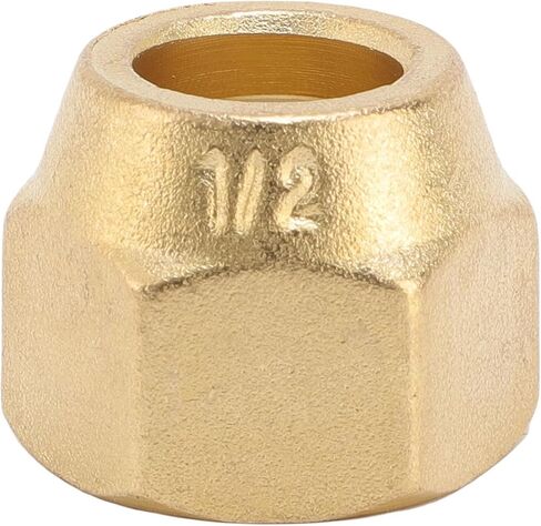 10X Flared nut, 1/2 inch thickened brass flared pipe fitting, for extending and connecting copper pipes in air conditioning systems in Saudi Arabia