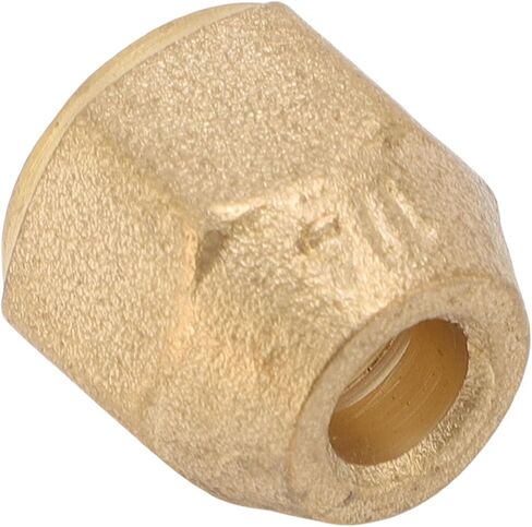 Buachois 1/4 Inch Flare Nut, Brass Air Conditioning Copper Pipe Extension Fitting, 10 Pcs Thickened Tube Connector for Fuel Air Liquid Oil Gas Vacuum Pipelines in Saudi Arabia