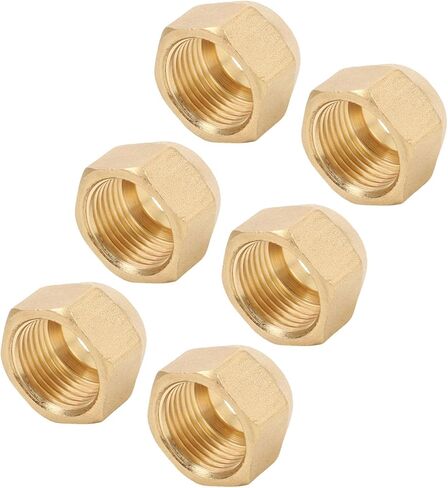 10X Flared nuts, 5/8 inch thick brass flared pipe fittings, hydraulic hose fittings, suitable for air conditioning water pipes and gas pipes in Saudi Arabia