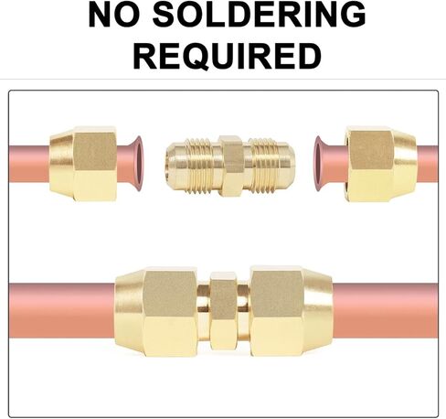 10X Flared nuts, 5/8 inch thick brass flared pipe fittings, hydraulic hose fittings, suitable for air conditioning water pipes and gas pipes in Saudi Arabia