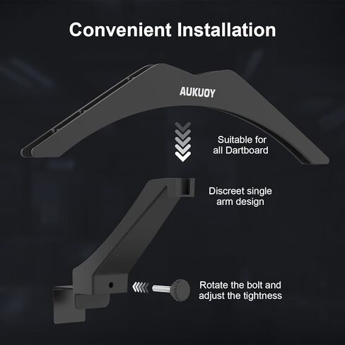 Dart Board Light, Bright LED Dart Board Lights with 3M Power Cord, Professional Dartboard Lighting Accessories - Black in Kuwait