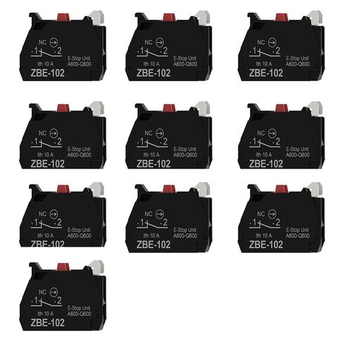 10PCS ZBE102 ZBE-102 Harmony 22mm Push Button add on Contact Block 1 NC Screw clamp Terminal in Saudi Arabia