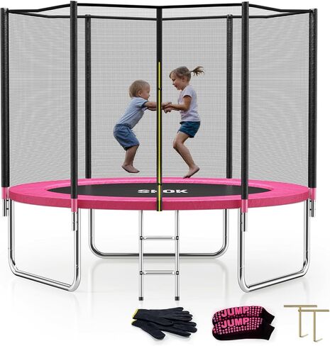 SKOK Trampoline for Kids,400LBS Outdoor Trampoline with Net-ASTM Approved Trampoline for Children and Adults in Saudi Arabia