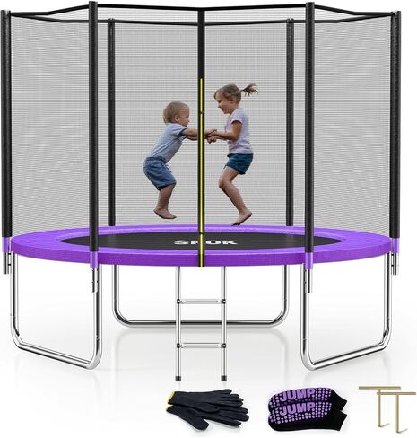 SKOK Trampoline for Kids,400LBS Outdoor Trampoline with Net-ASTM Approved Trampoline for Children and Adults in Saudi Arabia