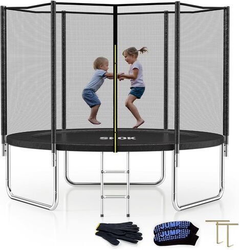 SKOK Trampoline for Kids,400LBS Outdoor Trampoline with Net-ASTM Approved Trampoline for Children and Adults in Saudi Arabia