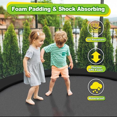 غطاء زنبركي للترامبولين بطول 14 قدم، بساط بديل للترامبولين مقاوم للماء، وسادة إطار دائرية آمنة ومقاومة للتمزق in Kuwait
