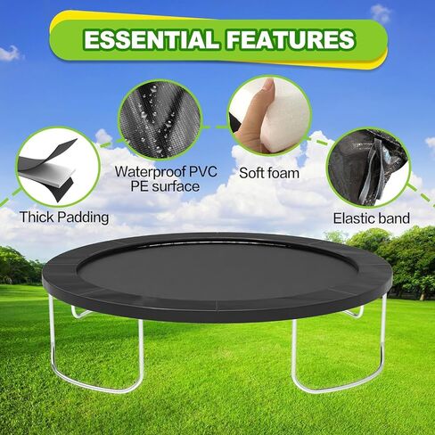 غطاء زنبركي للترامبولين بطول 14 قدم، بساط بديل للترامبولين مقاوم للماء، وسادة إطار دائرية آمنة ومقاومة للتمزق in Kuwait