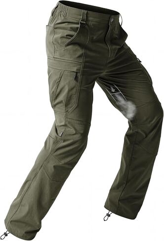 بنطال Moosehill الرجالي للمشي لمسافات طويلة: سريع الجفاف ومقاوم للماء وخفيف الوزن للسفر في الهواء الطلق مع 7 جيوب آمنة in Kuwait