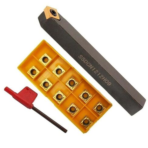 حامل أدوات الخراطة CNC القابل للفهرسة، قطعة واحدة SSDCN1212H09 حامل أدوات الخراطة الخارجية 45 درجة حامل أدوات الخراطة الشطب + 10 قطع SCMT09T308 إدراج كربيد in Kuwait