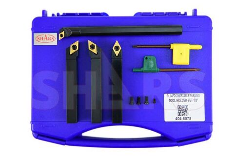 Shars 1/2" x 4" SDJC Turning Tool & 1/2" x 6" SDUCR Indexable Boring Bar 4 pcs Set 404-6578 S] in Saudi Arabia