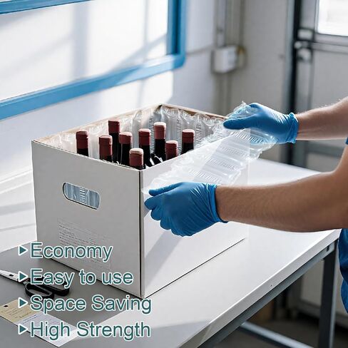 وسائد هوائية للشحن - عدد 500 بطانة سميكة بحشوة فارغة مع مضخة، مواد تغليف قابلة للنفخ مقاس 3.54 بوصة × 7.87 بوصة in Kuwait