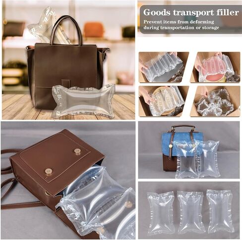 وسائد هوائية للشحن - عدد 500 بطانة سميكة بحشوة فارغة مع مضخة، مواد تغليف قابلة للنفخ مقاس 3.54 بوصة × 7.87 بوصة in Kuwait