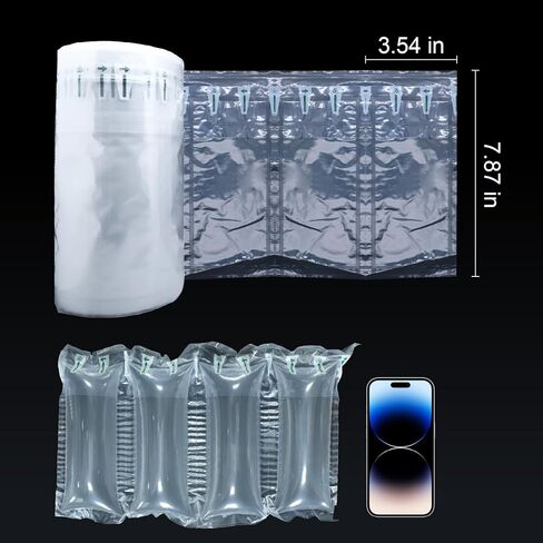 وسائد هوائية للشحن - عدد 500 بطانة سميكة بحشوة فارغة مع مضخة، مواد تغليف قابلة للنفخ مقاس 3.54 بوصة × 7.87 بوصة in Kuwait