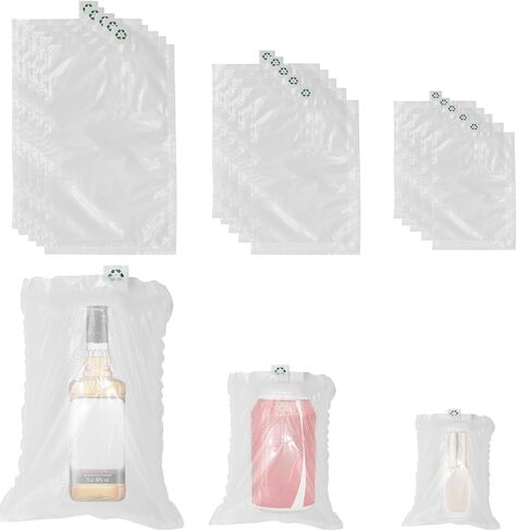 Upgraded Double-Layer Inflatable Protective Bags Set, 60 Count in 3 Sizes (4x6, 6x8, 8x12 Inch) for Shipping, Cosmetics, Fragile Items, Toys & Air Pillow Void Fill in Saudi Arabia