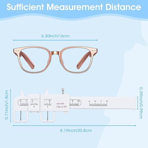Optical Vernier Pupillary Distance Ruler, Plastic PD Measuring Tool for Eyeglasses, Ophthalmic Pupil Distance Measurement Tool in Kuwait