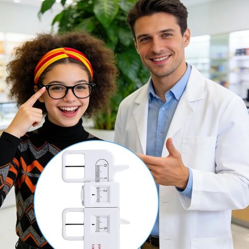 Optical Vernier Pupillary Distance Ruler, Plastic PD Measuring Tool for Eyeglasses, Ophthalmic Pupil Distance Measurement Tool in Kuwait