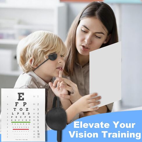 Vision Convergence Beads Training Kit ,Snellen Eye Chart, 2 Strabismus Correction Cards & Eye Patch,for Vision Convergence Insufficiency，Eye Muscle Strengthening, Focus Exercise and Agility. in Kuwait