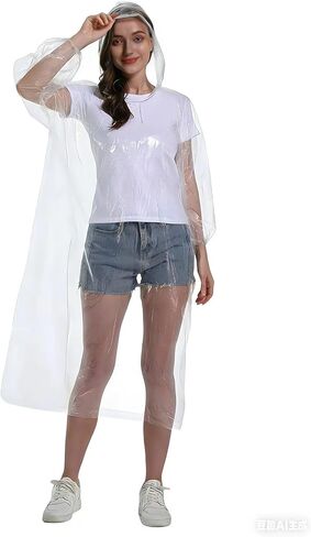 معاطف مطر شفافة للاستعمال مرة واحدة للبالغين - معاطف مطر شفافة مقاومة للماء في حالات الطوارئ in Kuwait