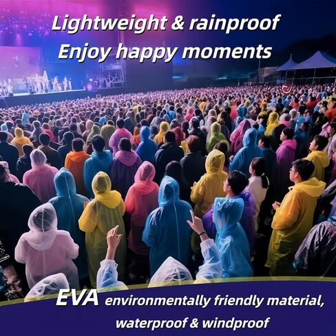 معاطف مطر شفافة للاستعمال مرة واحدة للبالغين - معاطف مطر شفافة مقاومة للماء في حالات الطوارئ in Kuwait