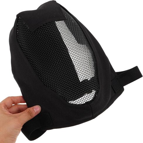 Fencing Mask Full Face Protective Gear with Metal Mesh Lightweight Black V3 Design for Sports Fencing and Outdoor Hunting Safety in Saudi Arabia
