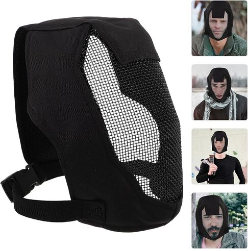 Yardwe Full Face Fencing Mask V3 Metal Mesh Protective Headgear Lightweight Black Fencing Accessory for Adults Outdoor Competition and Training in Saudi Arabia